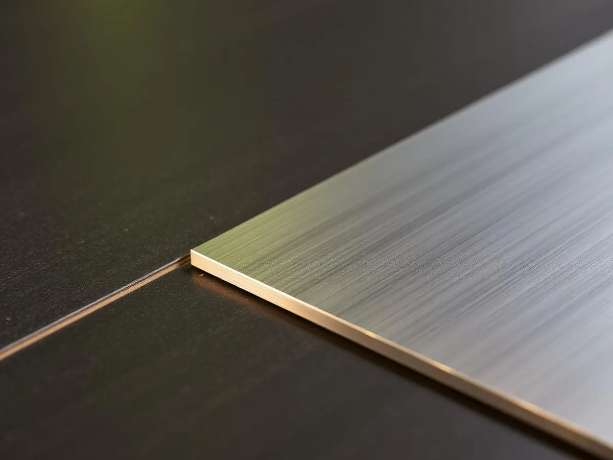Détail de finition d'un sol en résine avec profilé aluminium